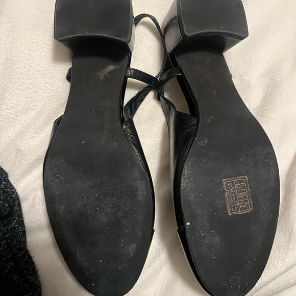 Tory Burch Black Cap-Toe Slingback Low Block Heel Mules - Picture 6 of 8